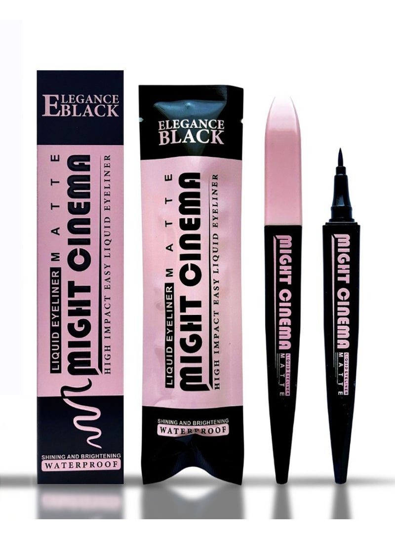 Might Cinema Liquid Eyeliner Matte Elegance Black-5076 - Image 1